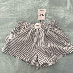 Princess Polly Sincar Boxer Shorts Blue/White Stripe